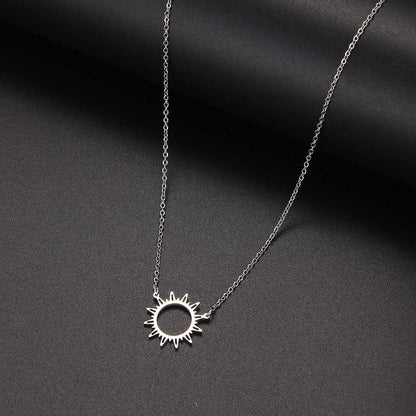 Sun Hollow Out Pendant Necklaces - The Burner Shop