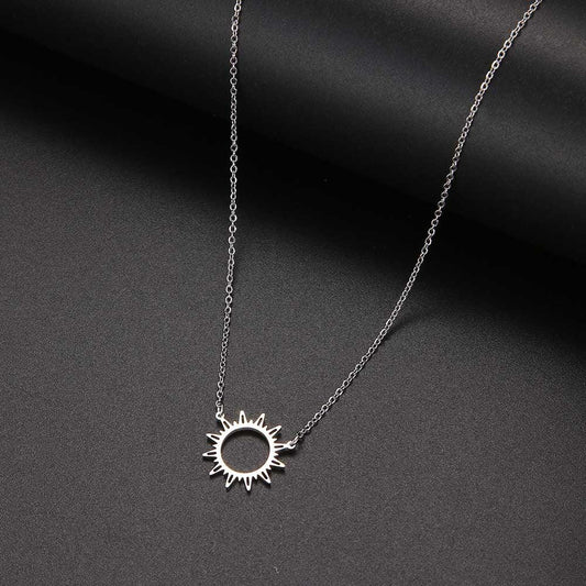 Sun Hollow Out Pendant Necklaces - The Burner Shop