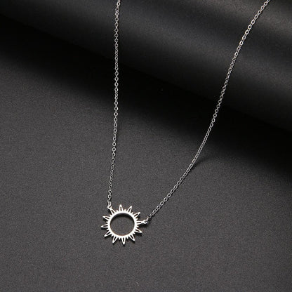 Sun Hollow Out Pendant Necklaces - The Burner Shop