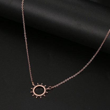 Sun Hollow Out Pendant Necklaces - The Burner Shop