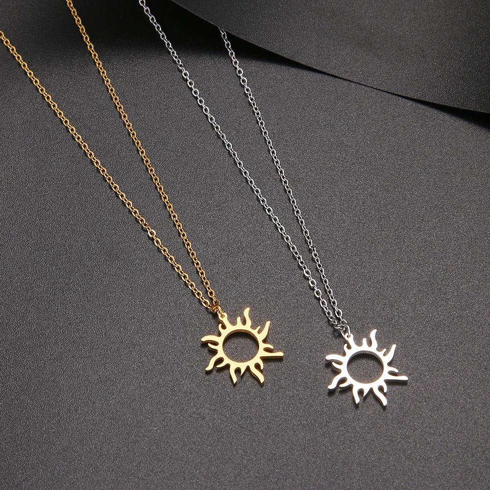 Sun Pendant Necklace Necklaces - The Burner Shop