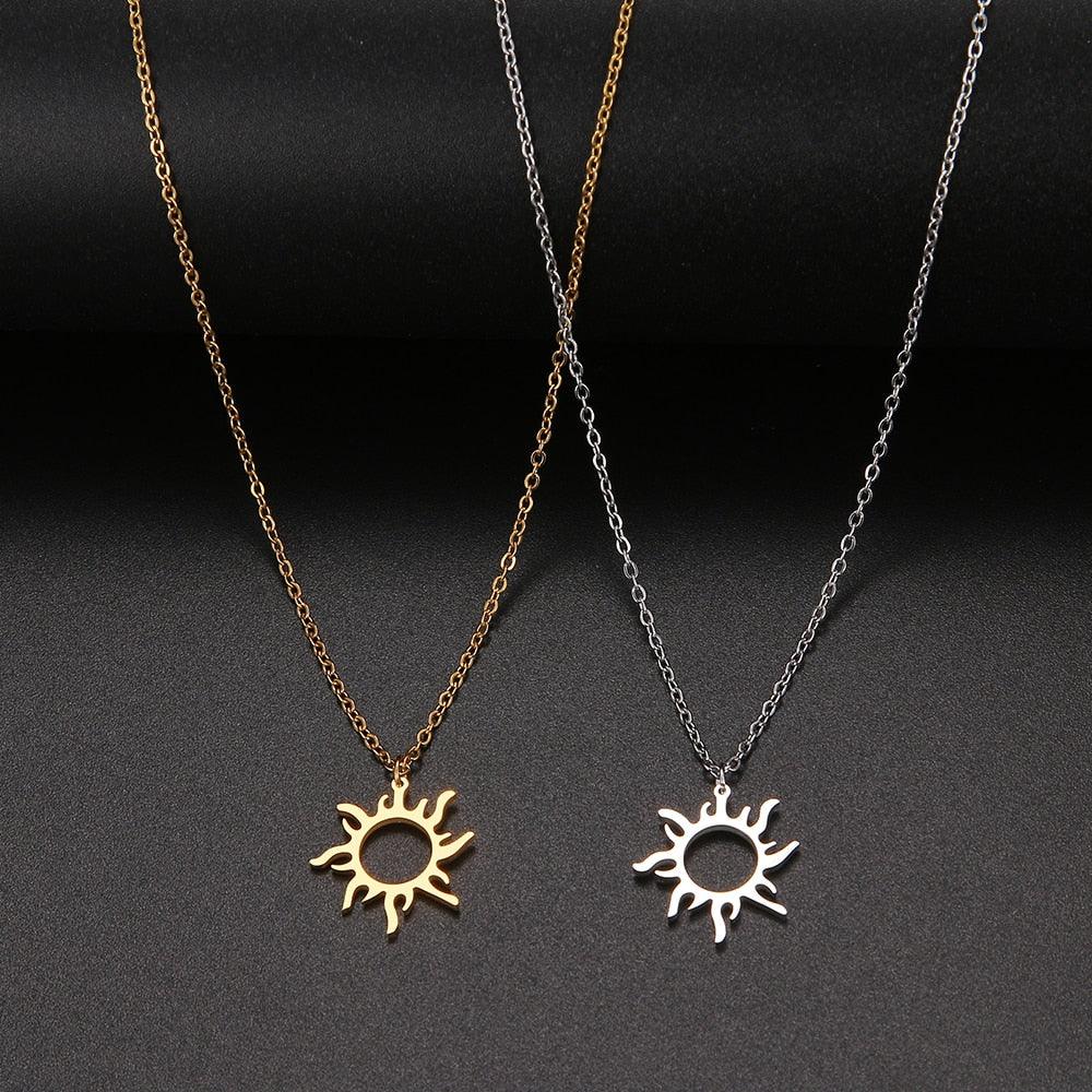 Sun Pendant Necklace Necklaces - The Burner Shop