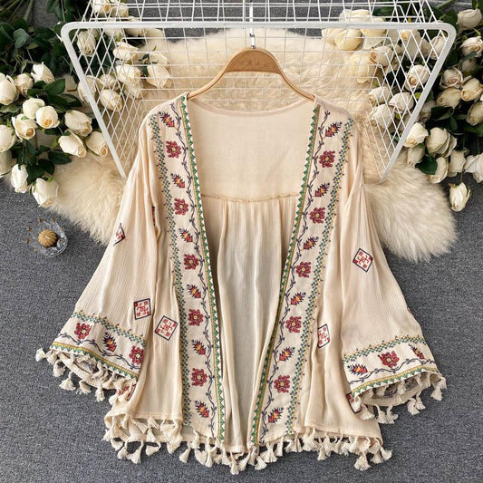 Tassel Chiffon Cardigan Cardigans - The Burner Shop