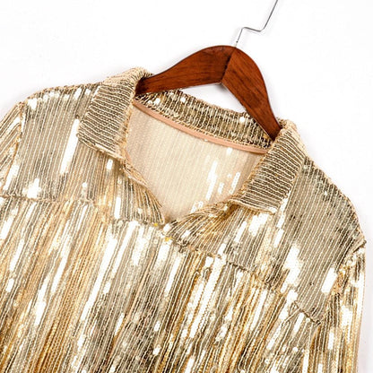 Tassel Sequin Jacket Jackets - The Burner Shop