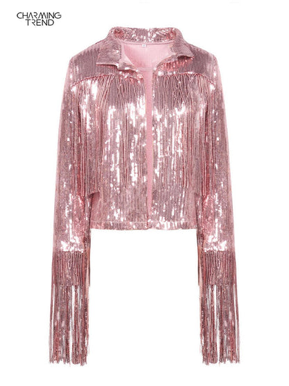 Tassel Sequin Jacket Jackets - The Burner Shop