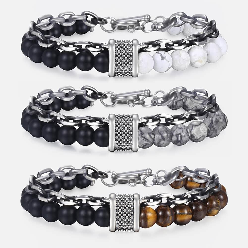 Tiger Eye Stone Beaded Bracelet Bracelets - The Burner Shop