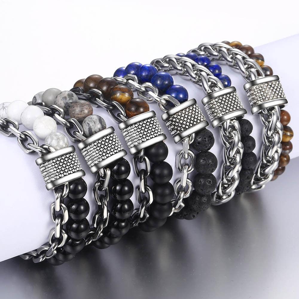 Tiger Eye Stone Beaded Bracelet Bracelets - The Burner Shop
