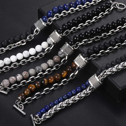 Tiger Eye Stone Beaded Bracelet Bracelets - The Burner Shop