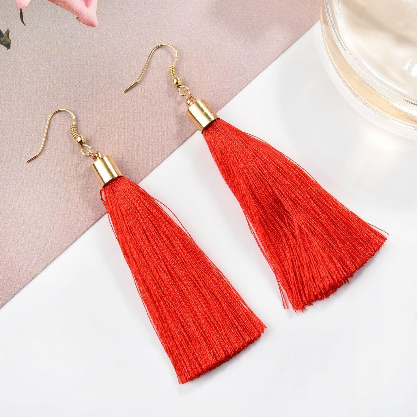 Triangle Tassel Earrings Earrings - The Burner Shop