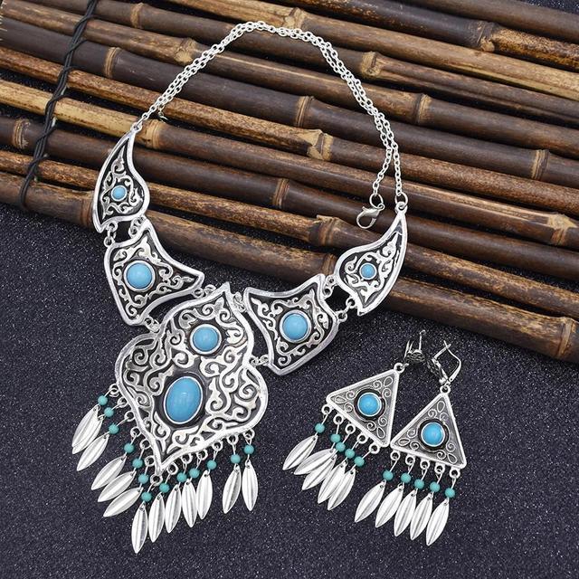 Tribal Silver Statement Collar Choker Necklaces - The Burner Shop