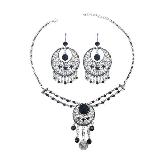 Tribal Silver Statement Collar Choker Necklaces - The Burner Shop