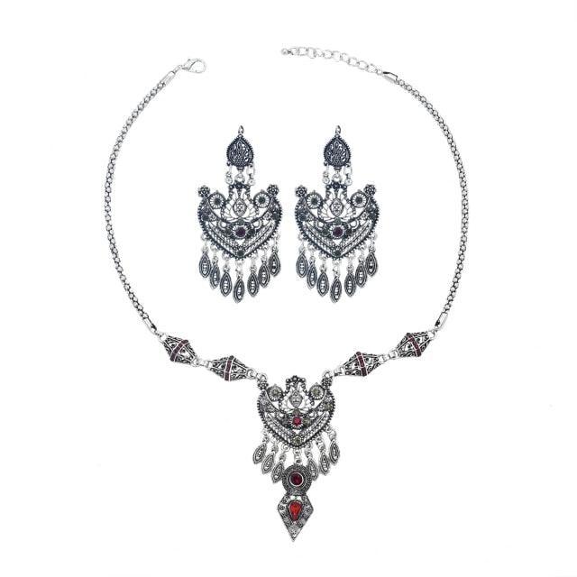 Tribal Silver Statement Collar Choker Necklaces - The Burner Shop