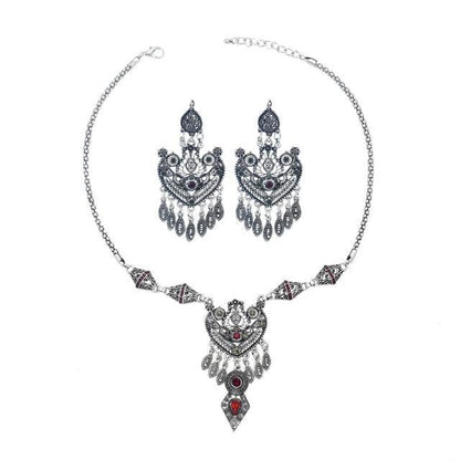 Tribal Silver Statement Collar Choker Necklaces - The Burner Shop