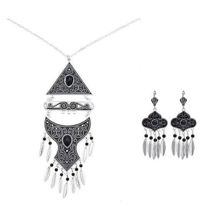 Tribal Silver Statement Collar Choker Necklaces - The Burner Shop