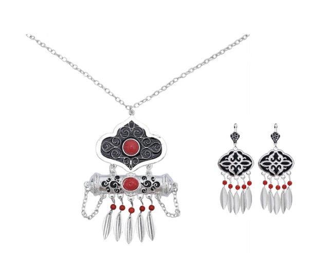 Tribal Silver Statement Collar Choker Necklaces - The Burner Shop