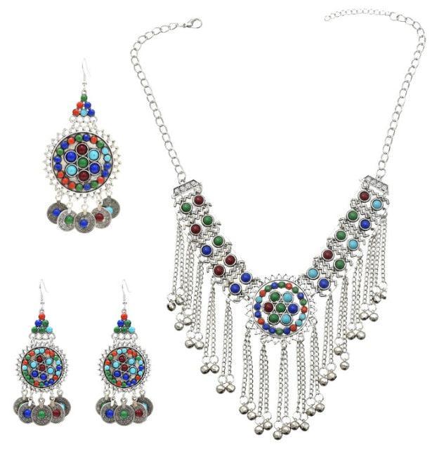 Tribal Silver Statement Collar Choker Necklaces - The Burner Shop