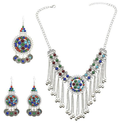 Tribal Silver Statement Collar Choker Necklaces - The Burner Shop