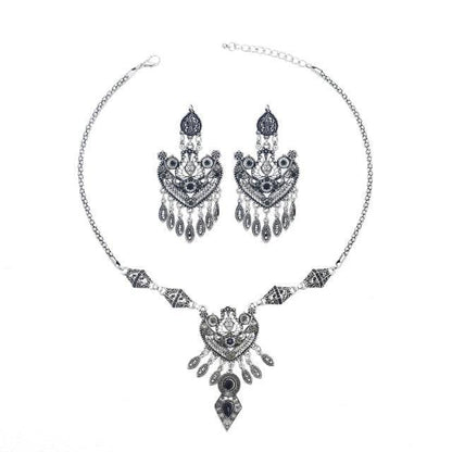 Tribal Silver Statement Collar Choker Necklaces - The Burner Shop