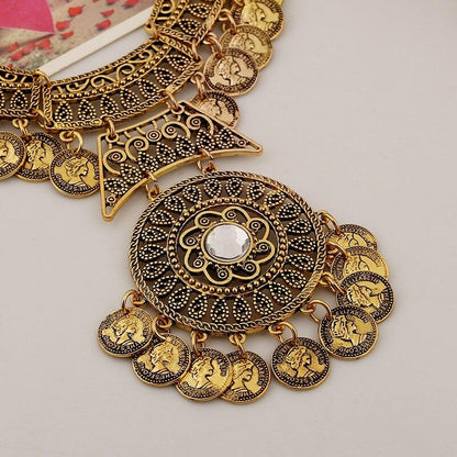 Tribal Vintage Coin Gypsy Chain Necklace Necklaces - The Burner Shop