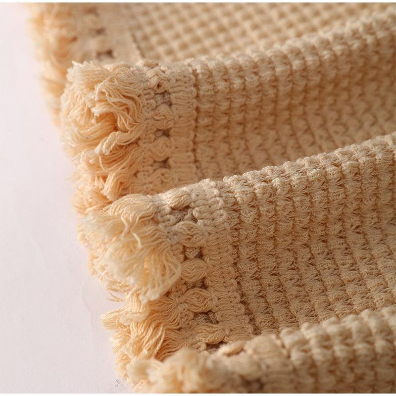 Two Piece Waffle Knit Loungewear Set Two Piece - The Burner Shop