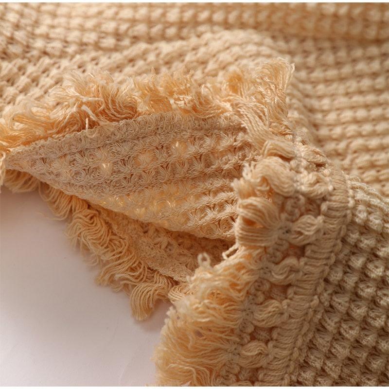 Two Piece Waffle Knit Loungewear Set Two Piece - The Burner Shop