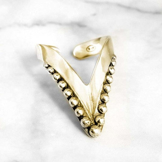 Vintage Bohemian Chevron Thumb Ring Rings - The Burner Shop