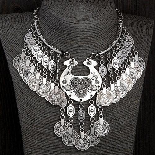 Vintage Bohemian Coin Necklace Gypsy Necklaces - The Burner Shop