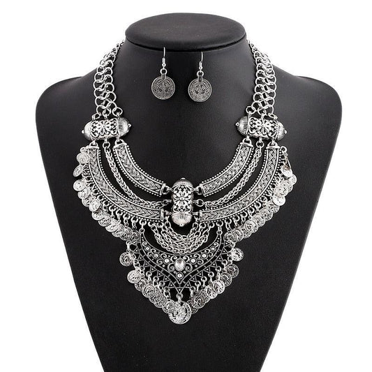 Vintage Bohemian Ethnic Maxi Statement Necklace Necklaces - The Burner Shop