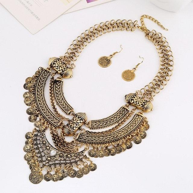 Vintage Bohemian Ethnic Maxi Statement Necklace Necklaces - The Burner Shop