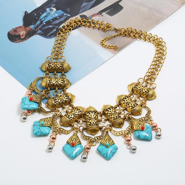 Vintage Bohemian Ethnic Maxi Statement Necklace Necklaces - The Burner Shop