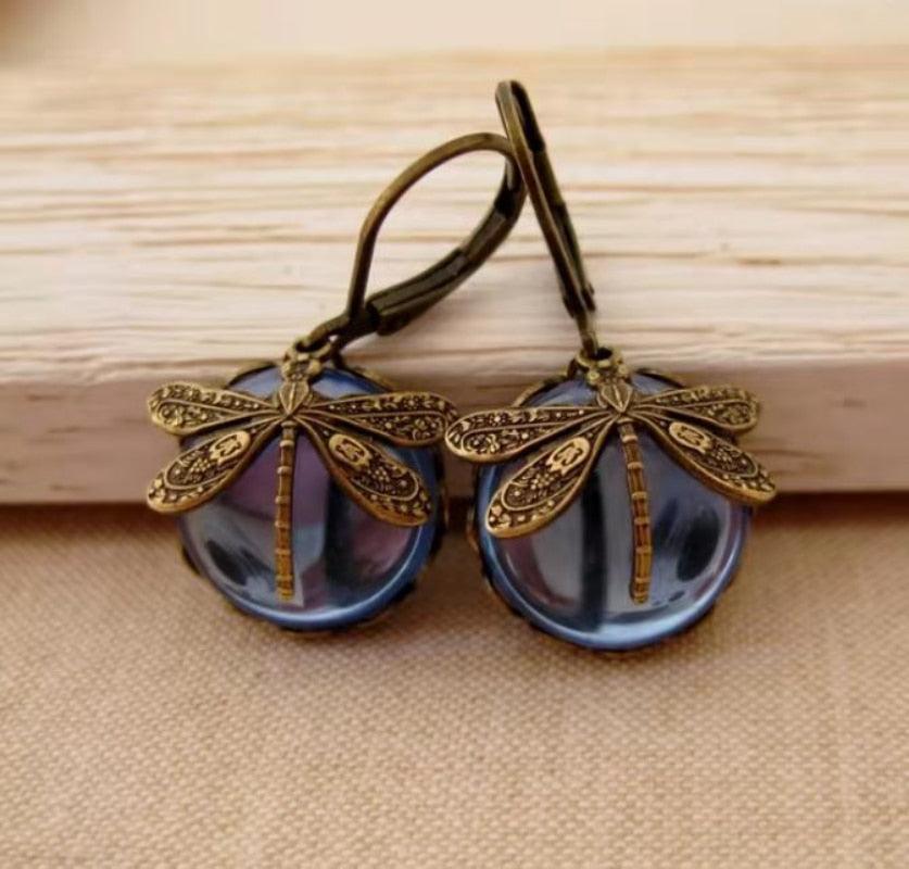 Vintage Dragonfly Earrings Earrings - The Burner Shop