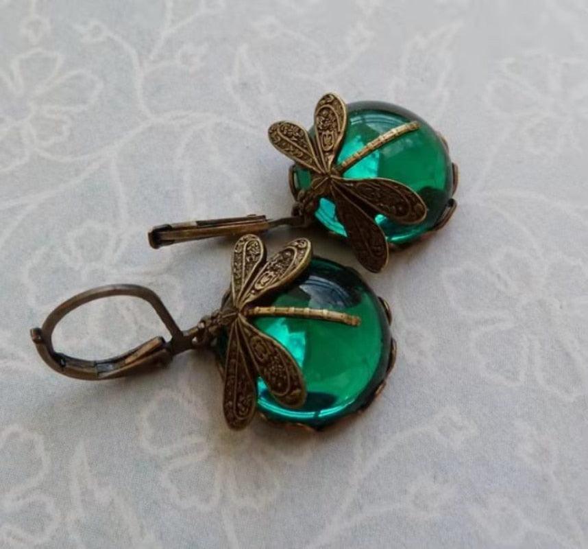 Vintage Dragonfly Earrings Earrings - The Burner Shop