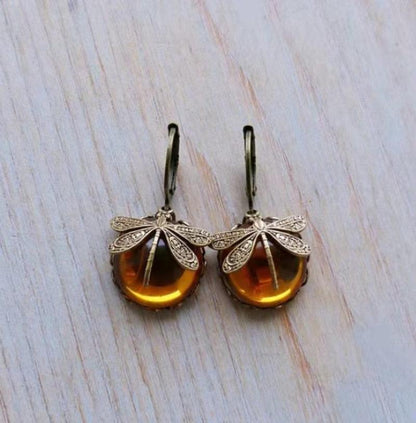 Vintage Dragonfly Earrings Earrings - The Burner Shop