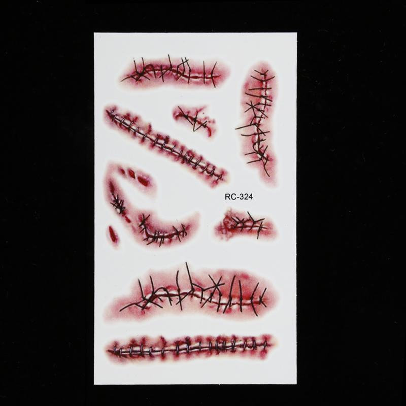 Werewolf & Suture Scars Body Tattoo Stickers Tattoos - The Burner Shop
