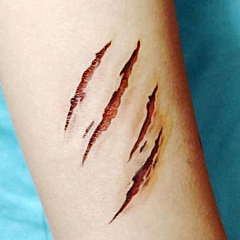 Werewolf & Suture Scars Body Tattoo Stickers Tattoos - The Burner Shop