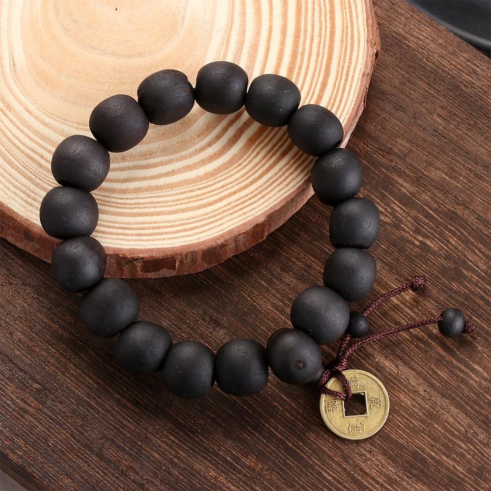 Wood Bead Buddhist Bracelet Bracelets - The Burner Shop
