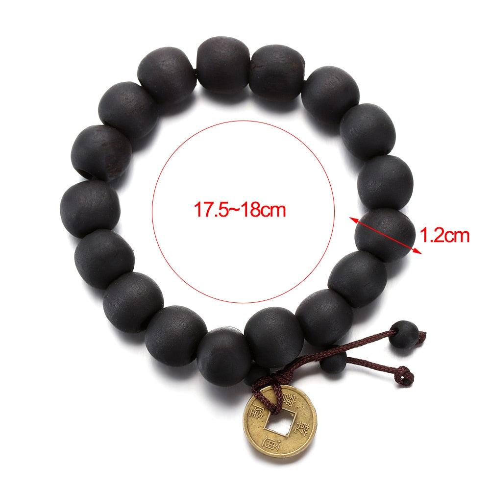 Wood Bead Buddhist Bracelet Bracelets - The Burner Shop